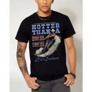Alan Jackson Chattahoochee Shirt Black Hotter Than A Hoochie Coochie Tee Medium